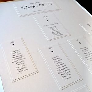 Traditional Ivory Seating Plan with numbered tables