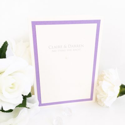 Lilac & Ivory Classic Simple Folded Wedding Invitation