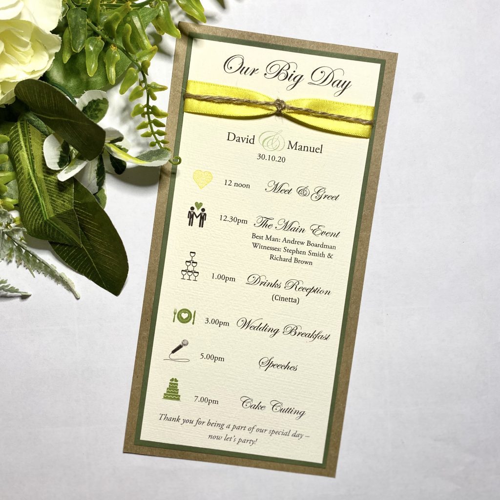 Rustic Order Of The Day Timeline Itinerary I Do Designs