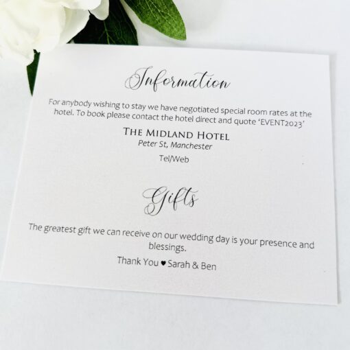 black and silver glitter we're tying the knot pocketcard