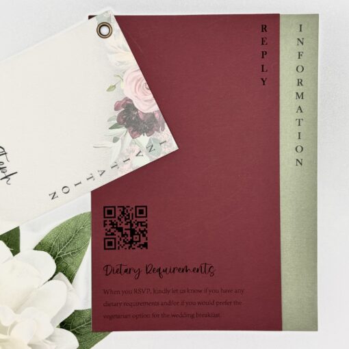 Floral layered Invitation with eyelet