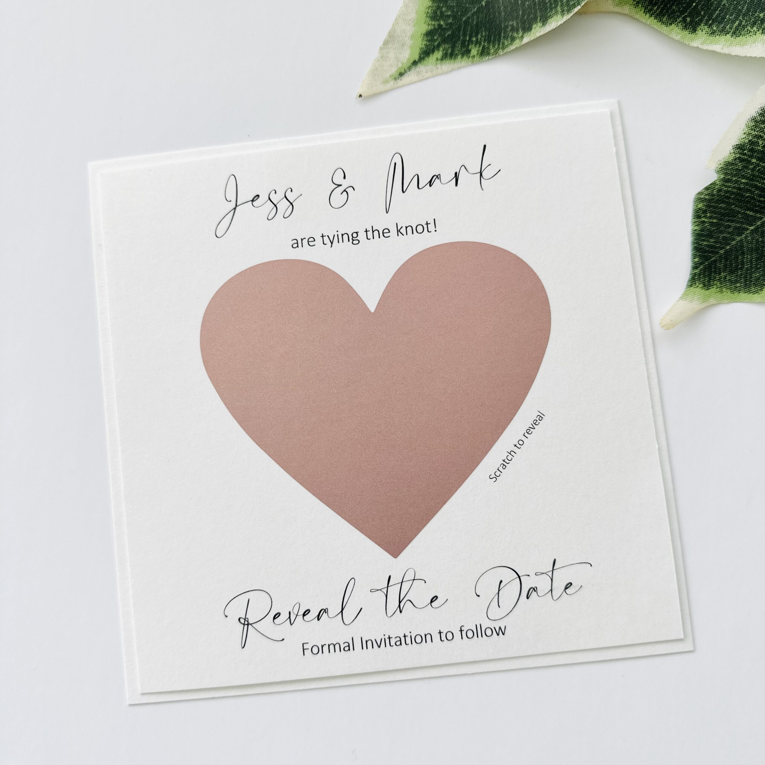 Scratch reveal Save the Date Card